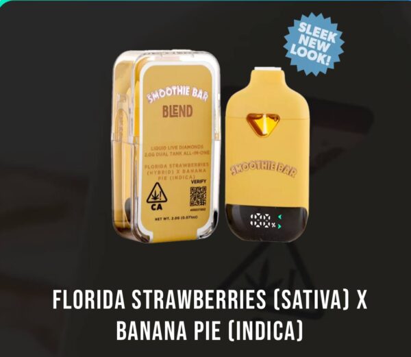 SMOOTHIE BAR DISPOSABLE FLORIDA STRAWBERRIES AND BANANA PIE